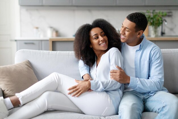 A couple sharing a calm moment at home